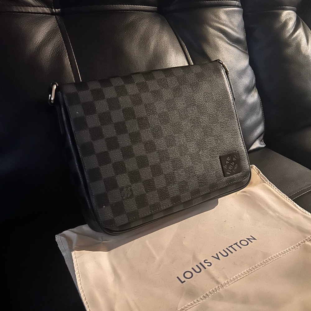 Louis Vuitton Graphite Checkered Messenger Bag